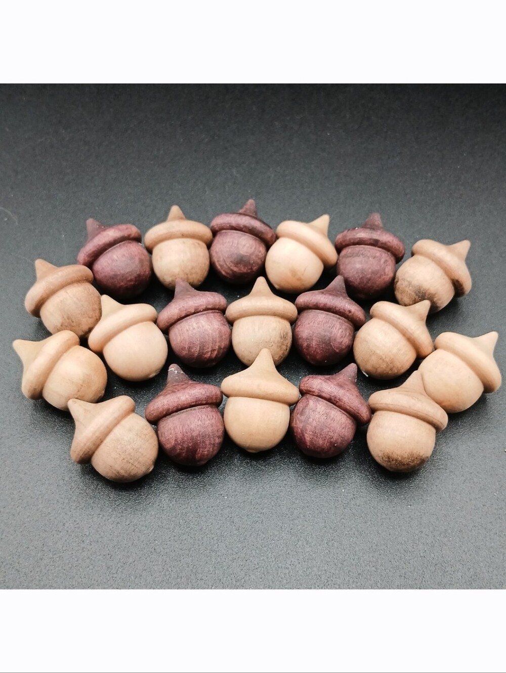 19 Wood Wooden Acorns Small 1.25” Rustic Autumn Fall Decor Crafts DIY Projects